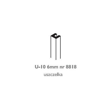 Uszczelka U-10 6mm z jodełką